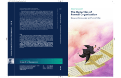 The Dynamics of Formal Organization