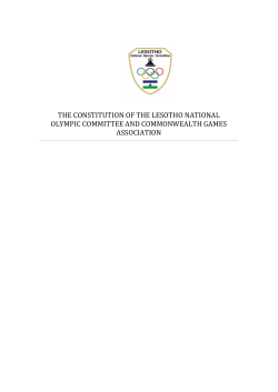 the constitution of the lesotho national olympic committee