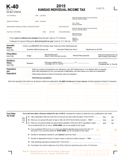 Individual Income Tax (K-40) - Kansas Department of Revenue