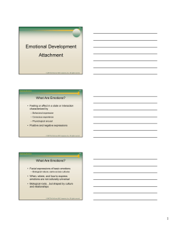Emotional Development Attachment