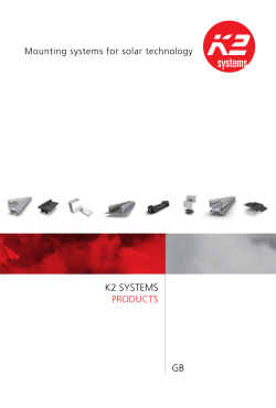 K2 Systems - SERVIS SOLAR 24 spol. s ro