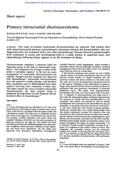 Primary intracranial choriocarcinoma