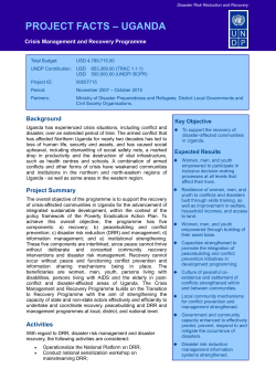project facts &ndash; uganda