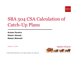 SBA 504 CSA Calculation of Catch-Up Plans