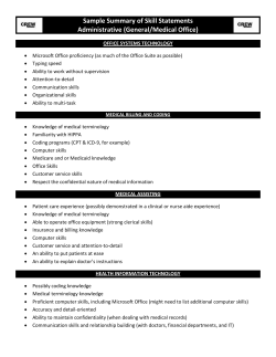 Skill Statements - CREW Career Center