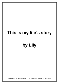 This is my life`s story by Lily - Wardle and Smallbridge History Group