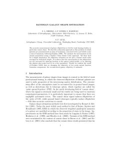 BAYESIAN GALAXY SHAPE ESTIMATION 1