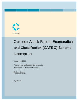 (CAPEC) Schema Description - Common Attack Pattern
