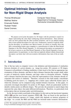 Optimal Intrinsic Descriptors for Non