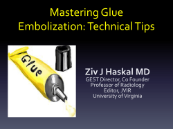 Mastering Glue Embolization: Technical Tips