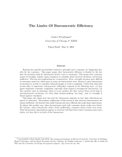 The Limits Of Bureaucratic Efficiency