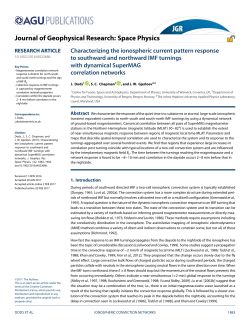 Characterising the Ionospheric Current Pattern Response to