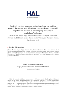 Cortical surface mapping using topology correction, partial