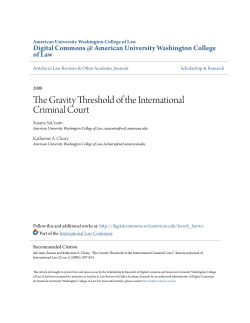 The Gravity Threshold of the International Criminal Court