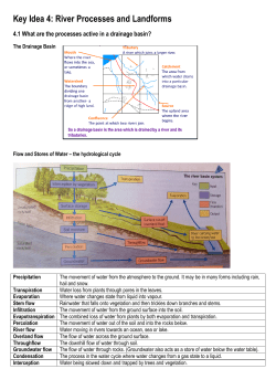 Key Idea 4: River Processes and Landforms