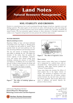 soil stability and erosion - Land for Wildlife