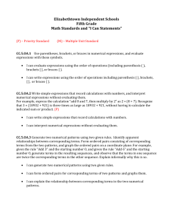 Grade 5 - Elizabethtown Independent Schools