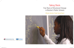 Taking Stock - The Boston Foundation