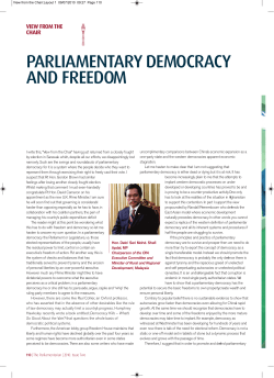PARLIAMENTARY DEMOCRACY AND FREEDOM