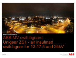 ABB MV switchgears Unigear ZS1 - air insulated
