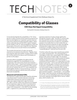 TechNotes 3: Compatibility of Glasses