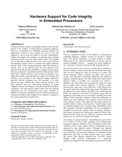 Hardware Support for Code Integrity in Embedded Processors