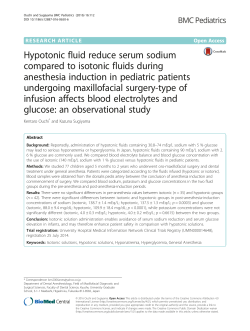 Hypotonic fluid reduce serum sodium compared to isotonic fluids