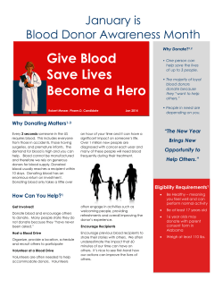 Blood Donor Awareness