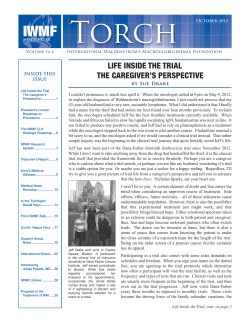 newsletter - International Waldenstrom`s Macroglobulinemia