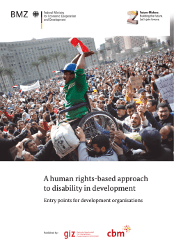 A human rights-based approach to disability in