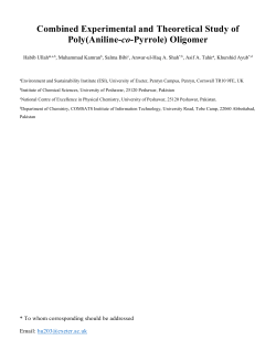 Combined Experimental and Theoretical Study of Poly(Aniline