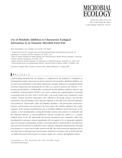 Use of Metabolic Inhibitors to Characterize Ecological Interactions in