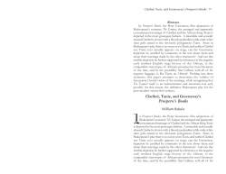 Claribel, Tunis, and Greenaway`s Prospero`s Books