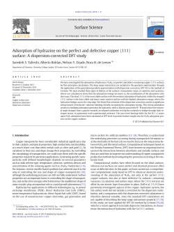 Adsorption of hydrazine on the perfect and defective copper (111