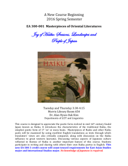 Joy of Haiku: Seasons, Landscapes and People of Japan