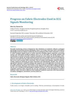 Progress on Fabric Electrodes Used in ECG Signals Monitoring