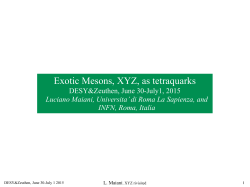 Exotic Mesons, XYZ, as tetraquarks
