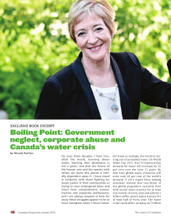 Boiling Point: Government neglect, corporate abuse and Canada`s