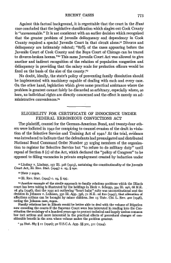 Recent Cases: Eligibility for Certificate of Innocence under Federal