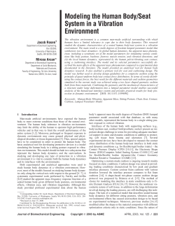 Modeling the Human Body/Seat System in a Vibration Environment