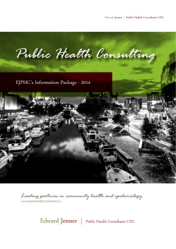 Public Health Consulting - Edward Jenner | Public Health
