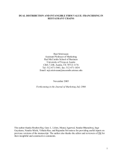 1 DUAL DISTRIBUTION AND INTANGIBLE FIRM VALUE