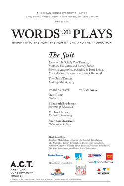 Direction, Adaptation, and Music by Peter Brook, The