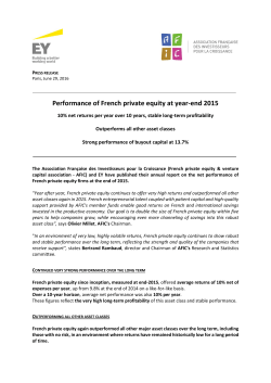 Performance of French private equity at year-end 2015