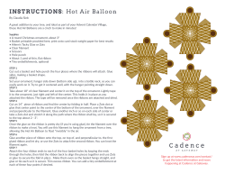 INSTRUCTIONS: Hot Air Balloon