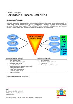 Centralized European Distribution