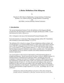 A Better Definition of the Kilogram