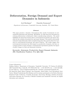 Deforestation, Foreign Demand and Export Dynamics in Indonesia