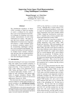 Improving Vector Space Word Representations