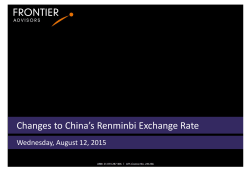 Changes to China`s Renminbi Exchange Rate